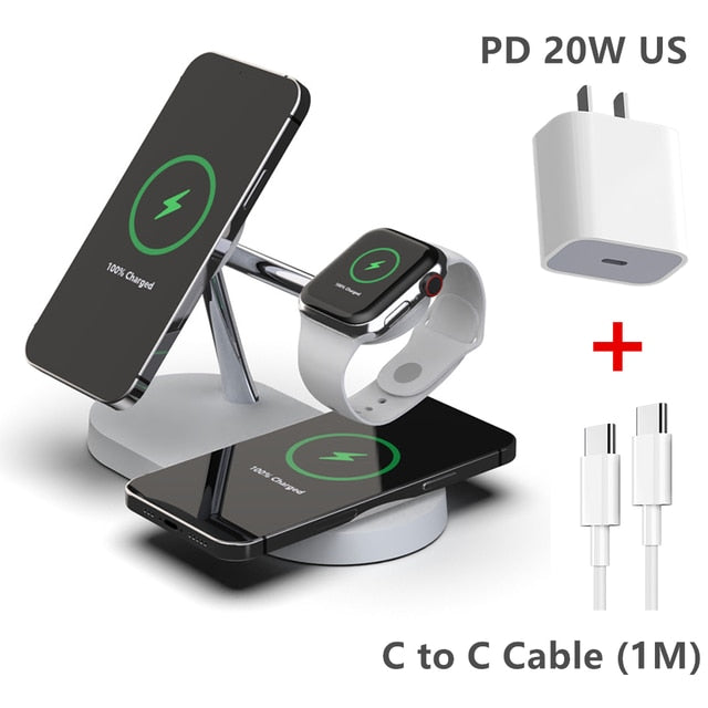 3-i-1 trådløs Magsafe opladerstand