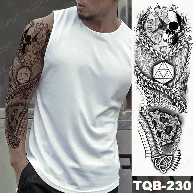 Lions in Gray and Shaded Black Tattoos