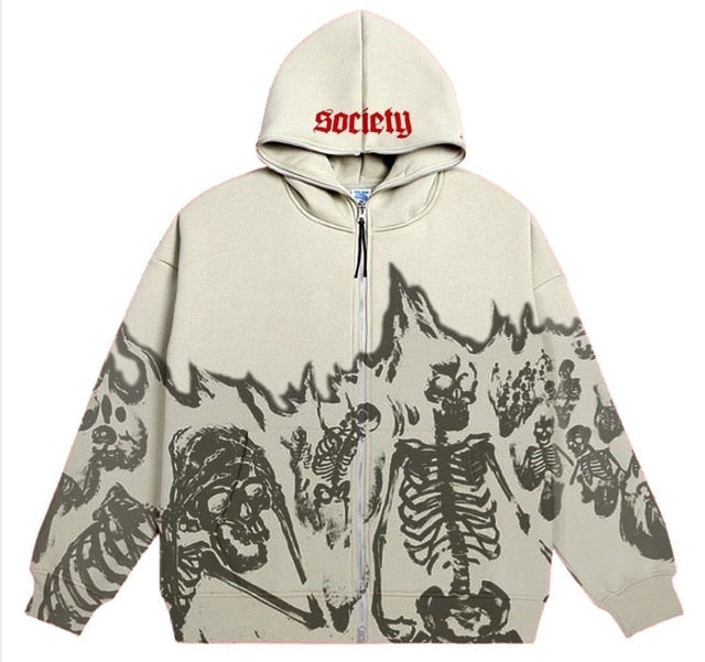 Men's Streetwear Skull Hoodies