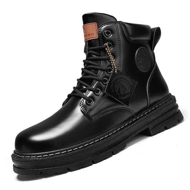 High Top Men's Leather Shoes