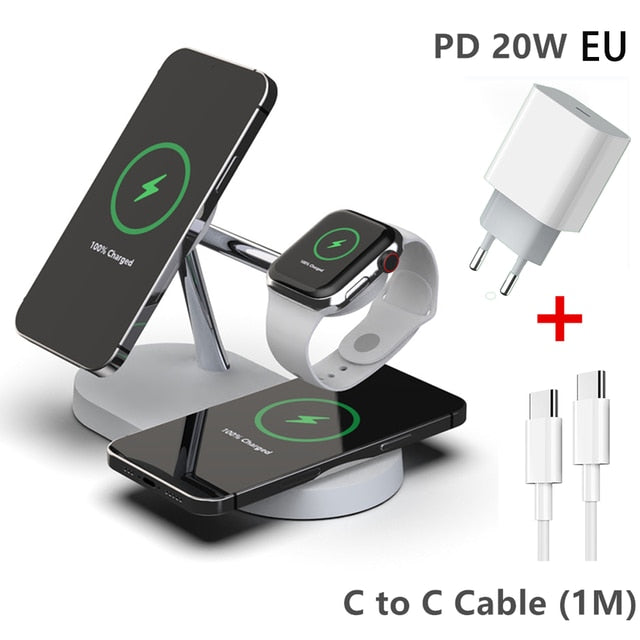 3-i-1 trådløs Magsafe opladerstand