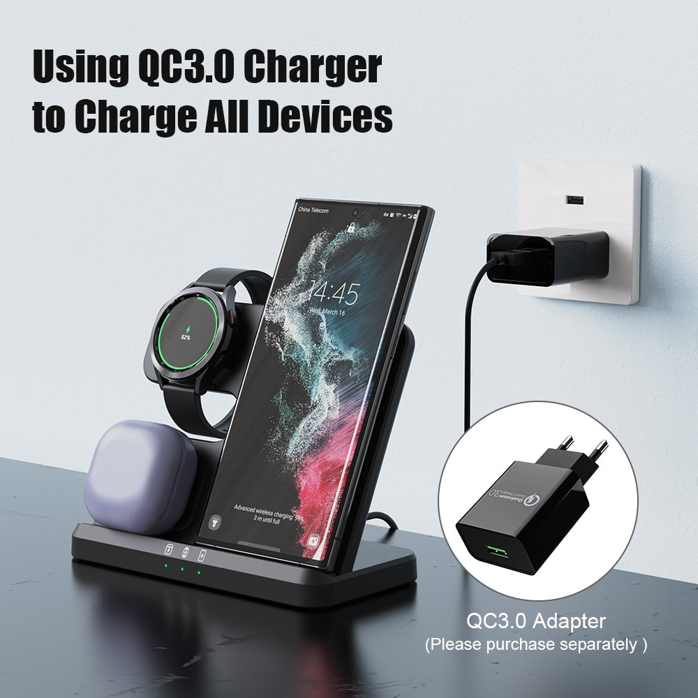 Wireless Charger Stand 3 in 1