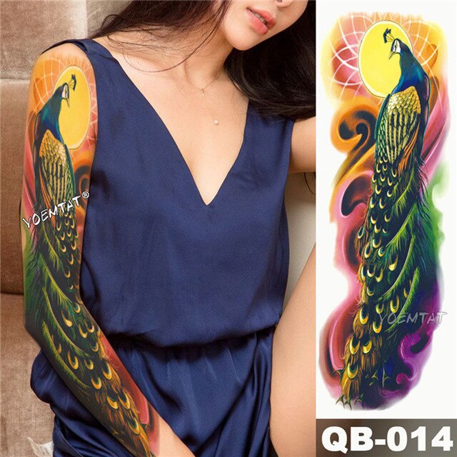 Geisha og indisk Full Arm Tattoo