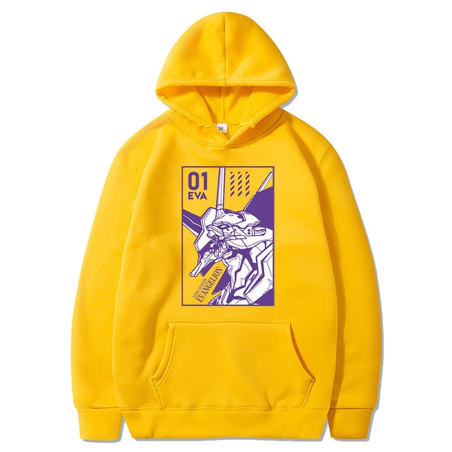 Anime EVA Men's Long Sleeve Hoodies