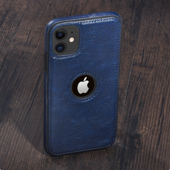 Solid Color Leather Phone Case