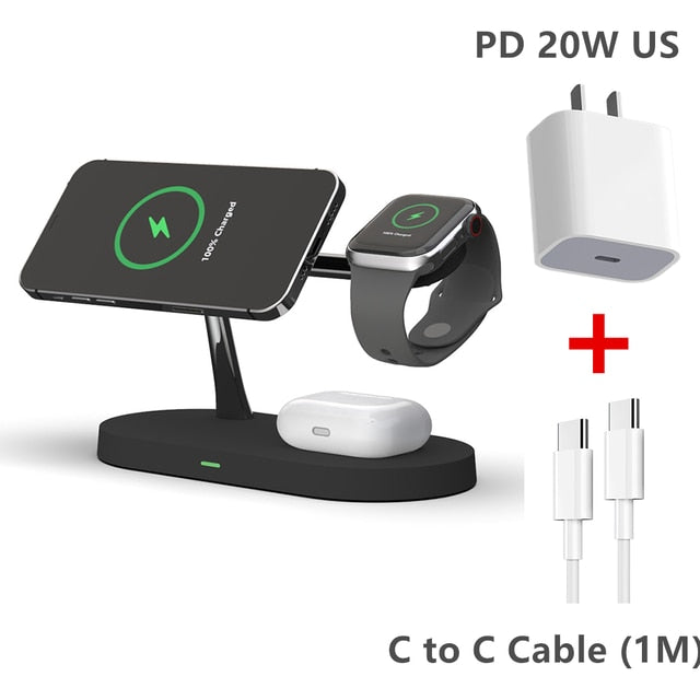 3-i-1 trådløs Magsafe opladerstand