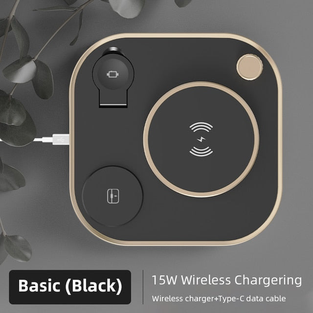 15w Fast 3 In 1 Wireless Charger Lamp