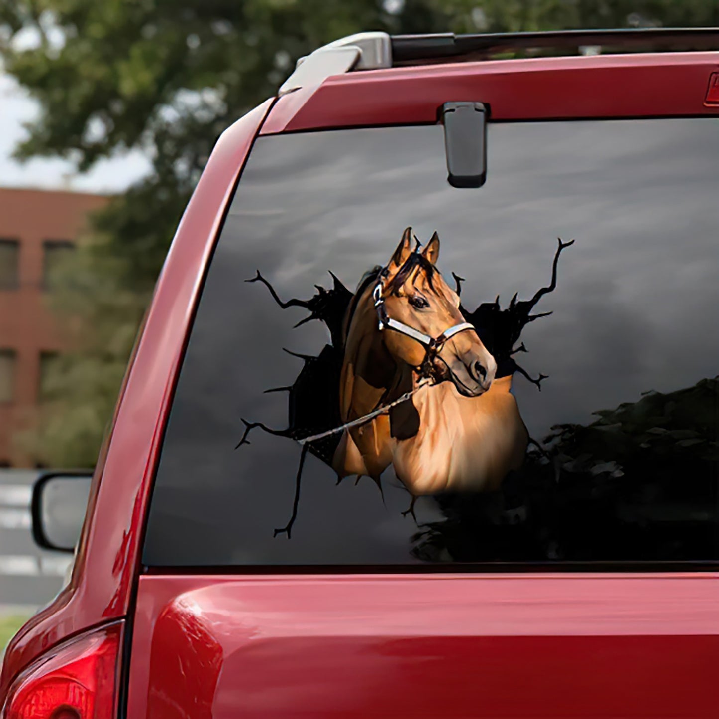 Bull Horse Car Window Paste Statisk Glas Sticker