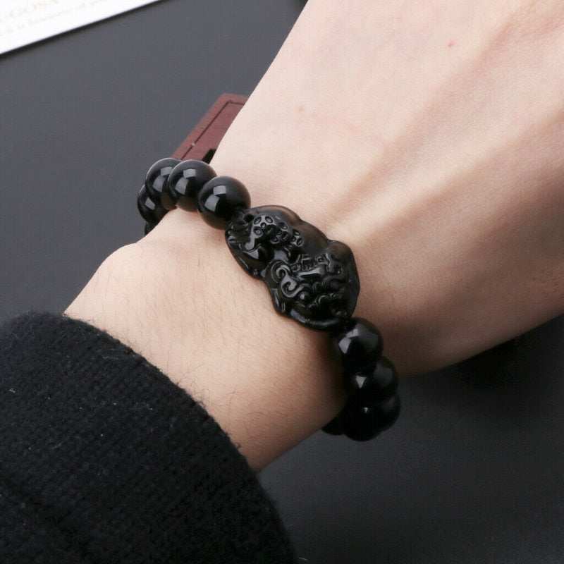 Obsidian armbånd