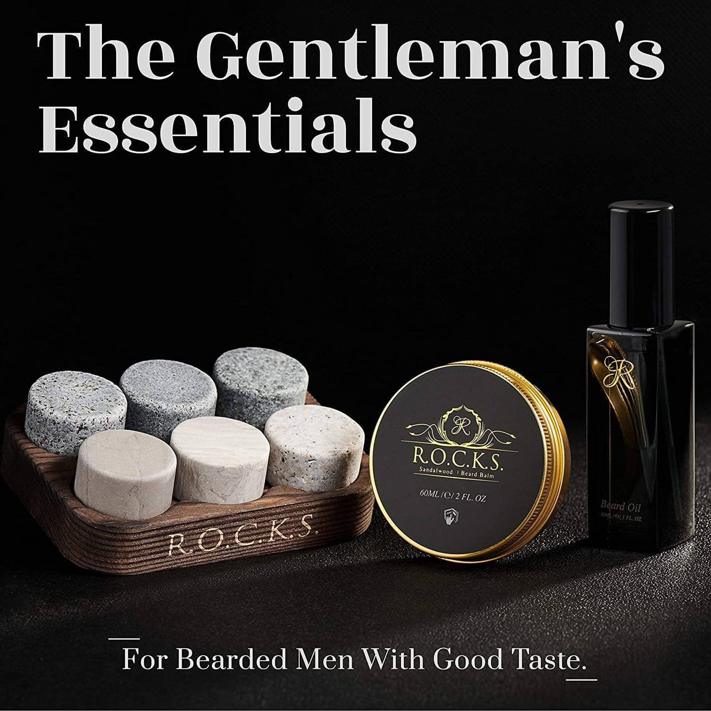 The Gentleman's Essentials - Whisky Stones &amp; Grooming Kit Gavesæt