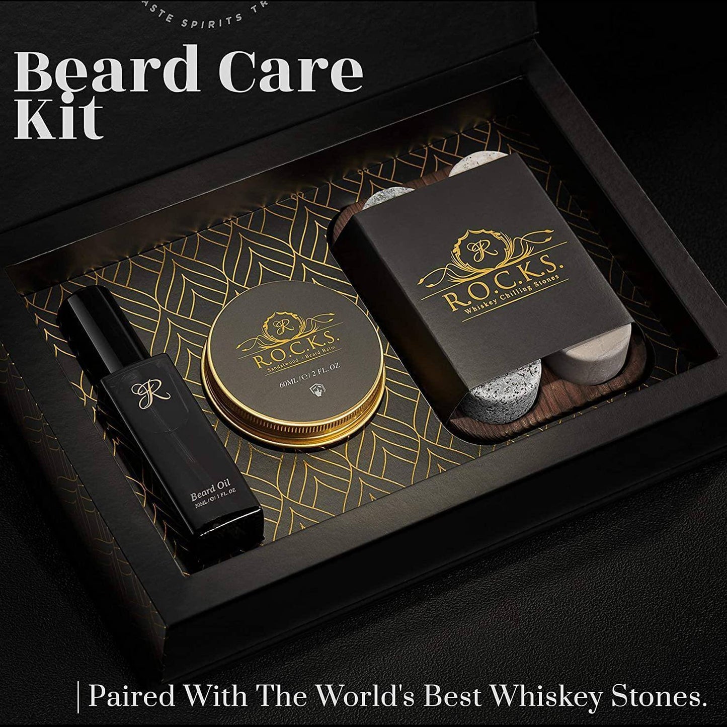 The Gentleman's Essentials - Whisky Stones &amp; Grooming Kit Gavesæt