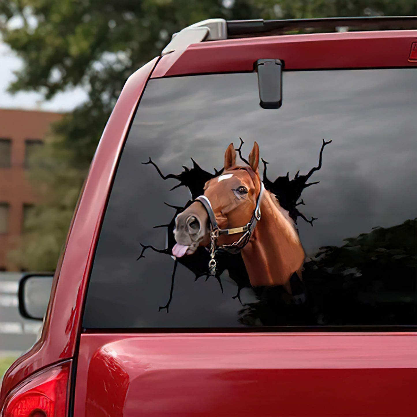 Bull Horse Car Window Paste Statisk Glas Sticker