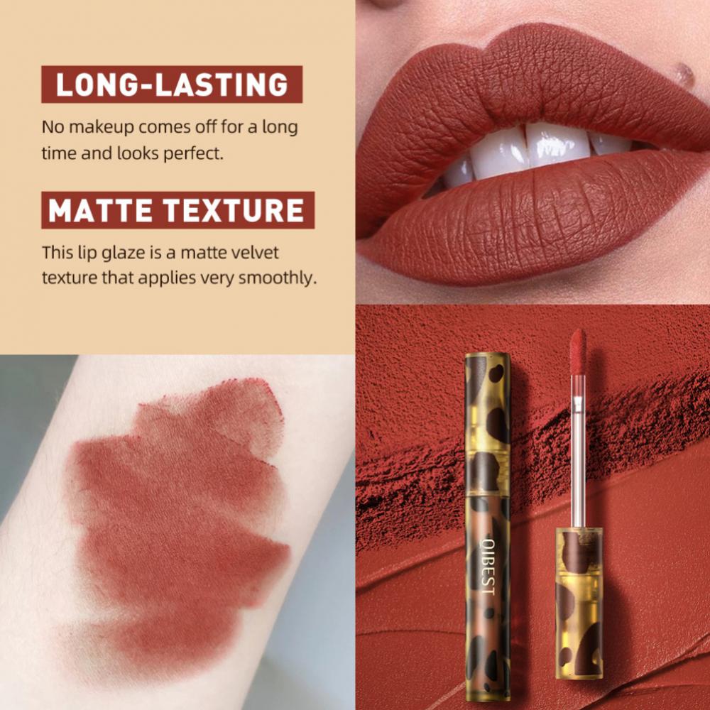 6 stk/Sæt Velvet Matte Lip Gloss