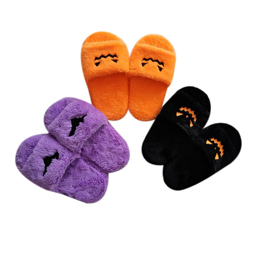 Women Plush Pumpkin Slippers