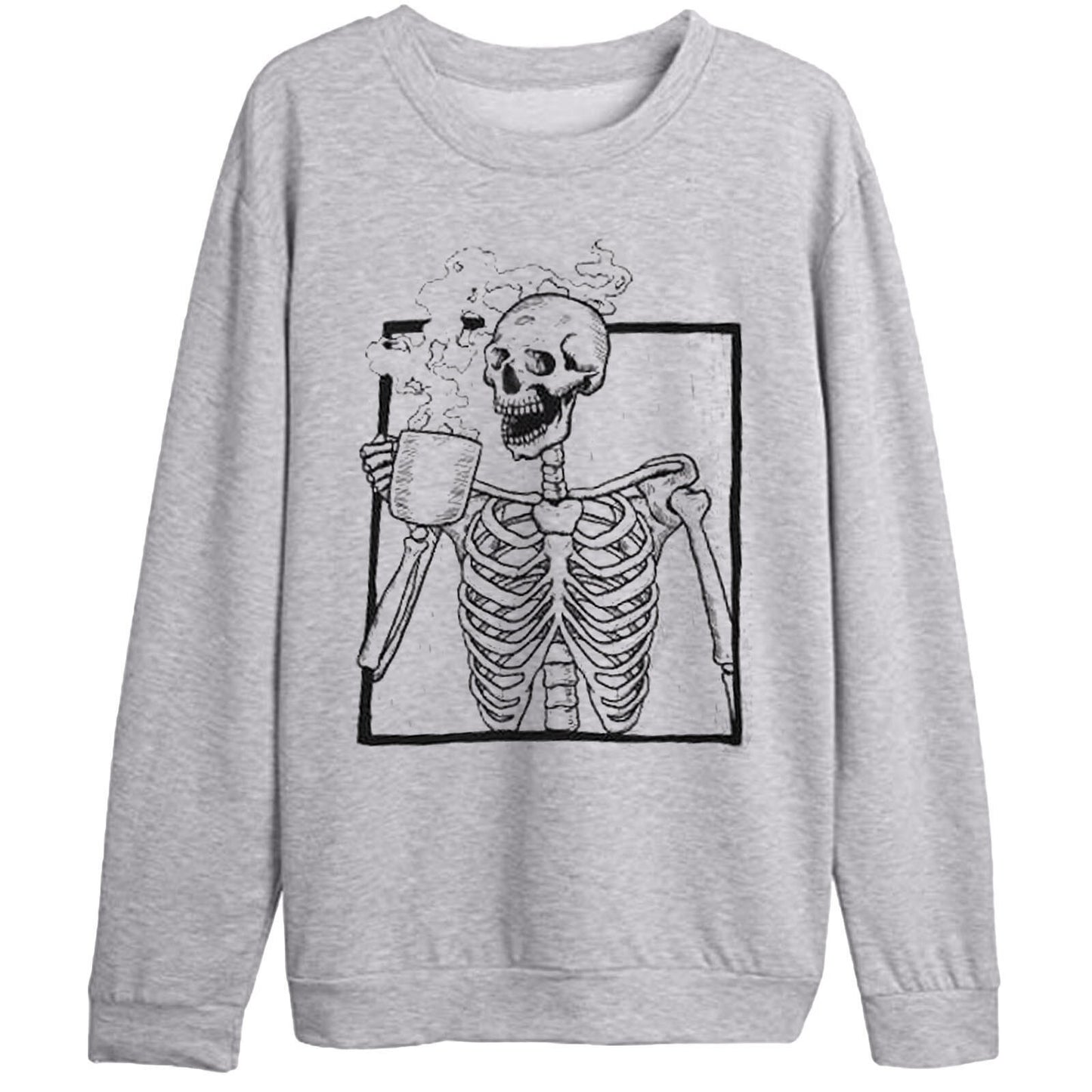 Halloween sweatshirt med afslappet tryk