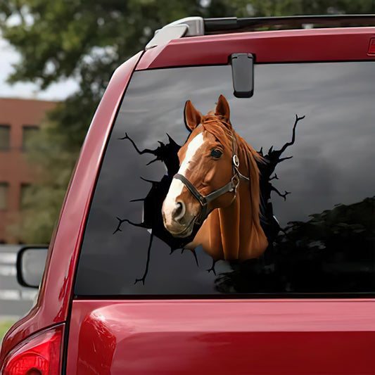 Bull Horse Car Window Paste Statisk Glas Sticker